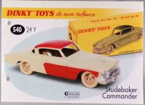 Dinky Toys Atlas 24Y Studebaker Commander Rouge & Blanc Neuf Boite avec Fascicule & Certificat