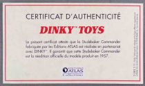 Dinky Toys Atlas 24Y Studebaker Commander Rouge & Blanc Neuf Boite avec Fascicule & Certificat