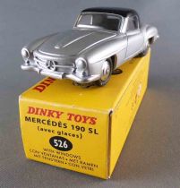 Dinky Toys Atlas 526 Mercedes 190 SL Argent & Noir Neuf Boite avec Fascicule & Certificat