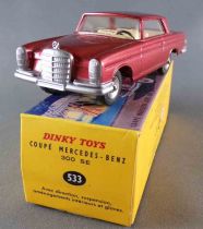 Dinky Toys Atlas 533 Coupé Mercedes-Benz 300 SE Rouge Neuf Boite avec Fascicule & Certificat