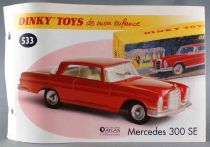 Dinky Toys Atlas 533 Coupé Mercedes-Benz 300 SE Rouge Neuf Boite avec Fascicule & Certificat