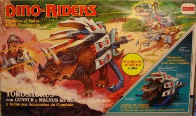 Dino Riders - Torosaurus with Gunnur & Magnus - Tyco Comansi Spain