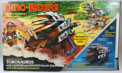 Dino Riders - Torosaurus with Gunnur & Magnus - Tyco USA