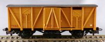 Electrotren Ho Renfe Rn Ochre Wooden Covered  Wagon 2 Axles Sliding Doors Vg no Box