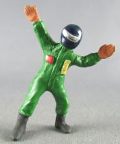 F.F. Models Pilote Debout Combi Vert Casque Noir 1/43 Neuf sans Boite