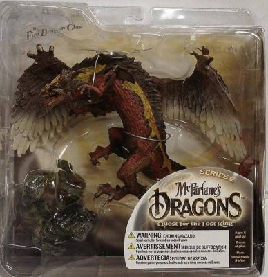 McFarlane's Dragons The Fire Clan Dragon Quest For The Lost King Toy Figure  NEW