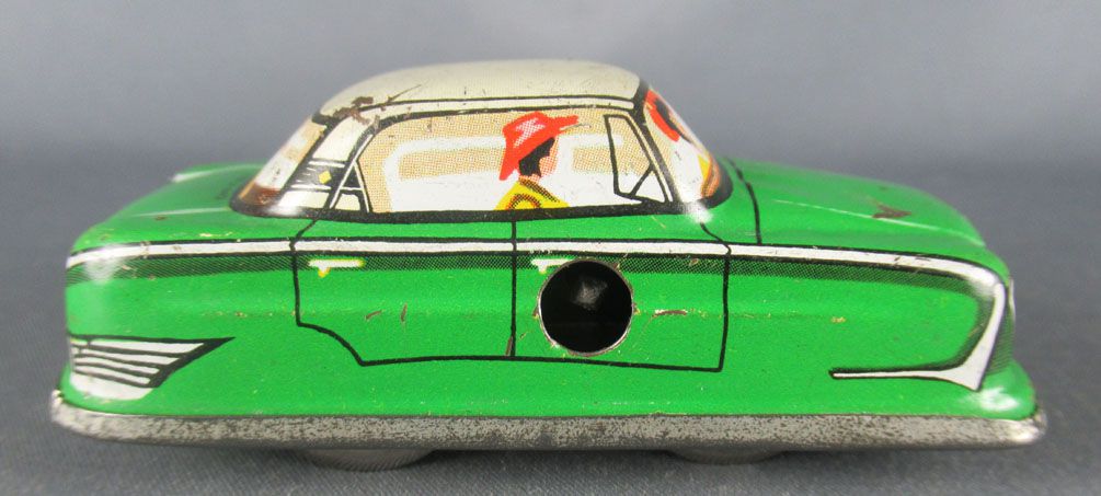 FJ (France Jouets) 1960 Green Ford Zephir Mechanical Clockwork Tin Car ...