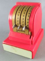 Geobra - Cash Register with Mechanical Drawer Red Tin & Plastic