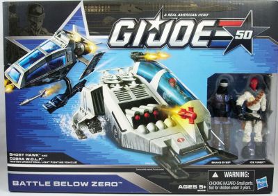 G.I.JOE 50th - 2014 - Battle Below Zero : Ghost Hawk & Cobra W.O.L.F. with  Snake Eyes & Ice Viper