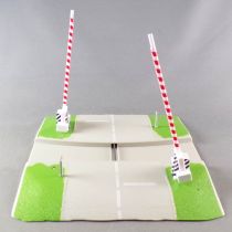 Hachette Ho Hand Operating Level Crossingone Line with Straight Steel Track