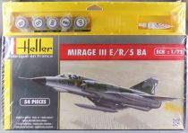 Heller 80323 - Mirage III E/R/5 BA 1/72 avec Peinture Pinceau & Colle Neuf Boite Cellophanée