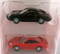 Herpa 065122 Ech N 1/160 2 Automobiles Porsche 911 (1 Noire & 1 Rouge) Neuves Boite