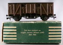 Hornby AcHo 704 Ho Sncf Covered Wagon2 Axles Sliding Doors Green Box