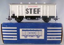 Hornby AcHo 7050 Ho Sncf Stef White Covered Fridge Wagon 2 Axles HI 7527 382 Perfect Blue Box