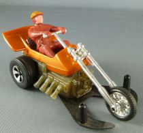 Hot Wheels Mattel Années 70 Chopcycle Pilote Rouge