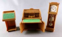 Jean West German - American Desk + Lectern + Free-Standing Clock Furnitures for Dolls House