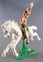 Jecsan - Wild-West - Indians 2nd Series - Mounted Brandishing Tomahawk White Horse