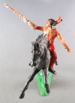 Jecsan - Wild-West - Indians 2nd Series - Mounted Firing Rifle Right Hand Black Horse