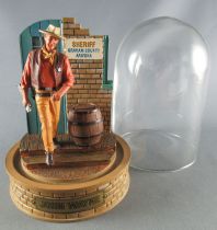 John Wayne - Statuette Résine Globe Verre Franklin Mint - Sheriff Graham County Arizona