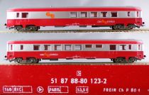 Jouef 3 x 5341 5342 5482 Ho Sncf 5 T.E.E. Grand Confort Coach 1st Class+ Van + Gril Mint in Box