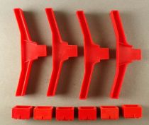 Jouef 387 - Lot de 4 Piliers de Piste & 6 Murs Cubes Rouges Circuit