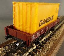 Jouef 6453 Ho Sncf Flat Wagon Ocem Jho 104568 Danzas Container VG no Box