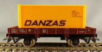 Jouef 6453 Ho Sncf Flat Wagon Ocem Jho 104568 Danzas Container VG no Box