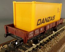 Jouef 6453 Ho Sncf Flat Wagon Ocem Jho 104568 Danzas Container VG no Box