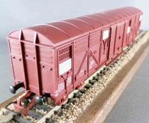 Jouef 6531 Ho Sncf Covered Wagon Gas Type with bogies Mint in Tricolour Box