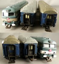 Jouef 753 Ho Sncf Alpenrose Set BB 67001 1 Sleeping & 1 Pullman Coach 8 Curved Tracks