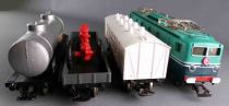 Jouef M765E Ho Sncf Coffret Trafic Express Loco Electrique CC 7107 3 Wagons 8 Rails