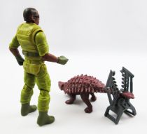 Jurassic World - Mattel - Mercenary \ black\  & Ankylosaurus (loose)