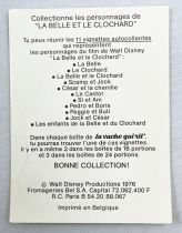 La Belle et le Clochard - Autocollant Promotionnel La Vache qui Rit - Le Castor et la muselière de la Belle