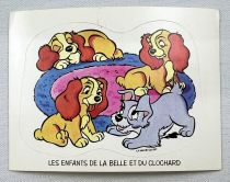 La Belle et le Clochard - Autocollant Promotionnel La Vache qui Rit - Les enfants de la Belle et du Clochard