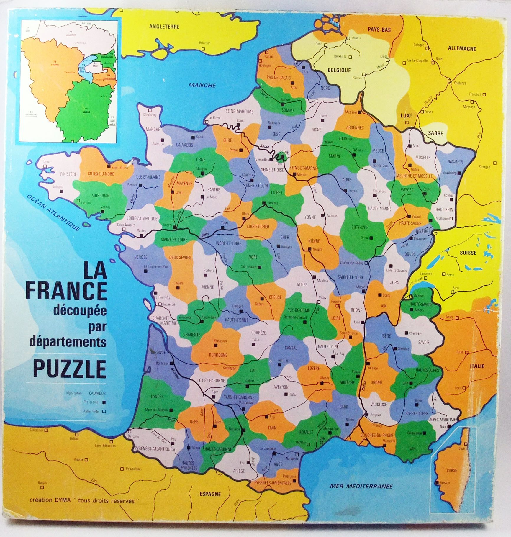 16560 - Puzzle carte de France des départements