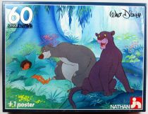 Le Livre de la Jungle - Puzzle 60 pièces \ Chut! Mowgli dort\  -  Nathan 1988 (ref.555205)