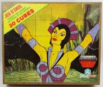 Les Maitres de l\'Univers - Jeu d\'éveil Mallette de 30 cubes illustrés - France Jouets 1984