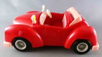 Les Petits Malins - Transport - La Voiture Cabriolet Rouge & Maman et Fils Ecolier Ours - Bandai