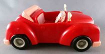 Les Petits Malins - Transport - La Voiture Cabriolet Rouge & Maman et Fils Ecolier Ours - Bandai