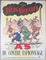 Les Pieds Nickelés - Plaque Métal Sérigraphiée - As du Contre-Espionnage