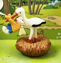 Les Schtroumpfs - Schleich - 40248 Cigogne avec bébé Schtroumpf 