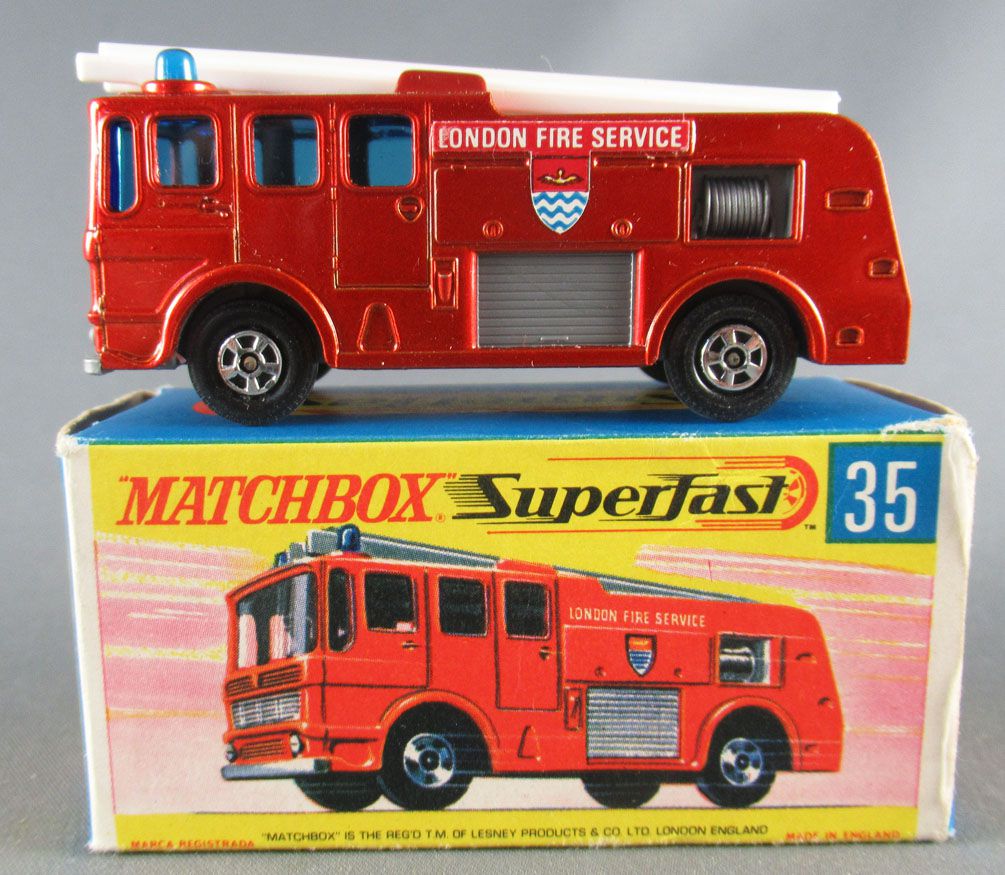 Lesney Matchbox Superfast N Merry Weather Fire Engine Mint In Box
