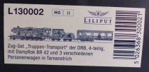 Liliput 130002 Ho Dr WW2 German Wehrmacht Train Set Steam Loco 42 1701 + 3 Coaches