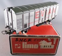 Lima 3115 Ho Sncf Wagon Couvert Frigorifique 2 Essieux Evian SK 506030 Proche Neuf Boite