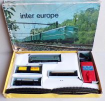 Lima 7008 Ho Sncf Coffret Inter Europe Train Marchandises Loco Elec BB 9210 3 Wagons 12 Rails Transfo