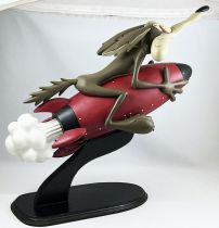 Looney Tunes - 18inch Resin Statue Warner Bros. 2000 - Wile E. Coyote on ACME Rocket