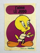 Looney Tunes - Autocollant Promotionnel Menier - Titi : \ J\'aimé le Judo\ 