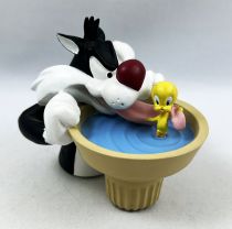 Looney Tunes - Figurine Résine Démons & Merveilles - Titi prend son bain avec Sylvestre