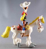 Lucky Luke - Figurine PVC Plastoy - Lucky Luke Tirant dans le Dos & Jolly Jumper