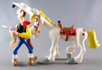 Lucky Luke - Figurine PVC Plastoy - Lucky Luke Tirant dans le Dos & Jolly Jumper